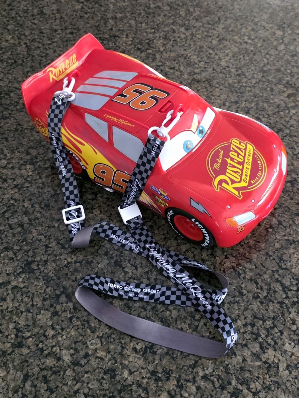 Tokyo Disney Resort Cars Lightning McQueen Popcorn Bucket Figure Japan rare